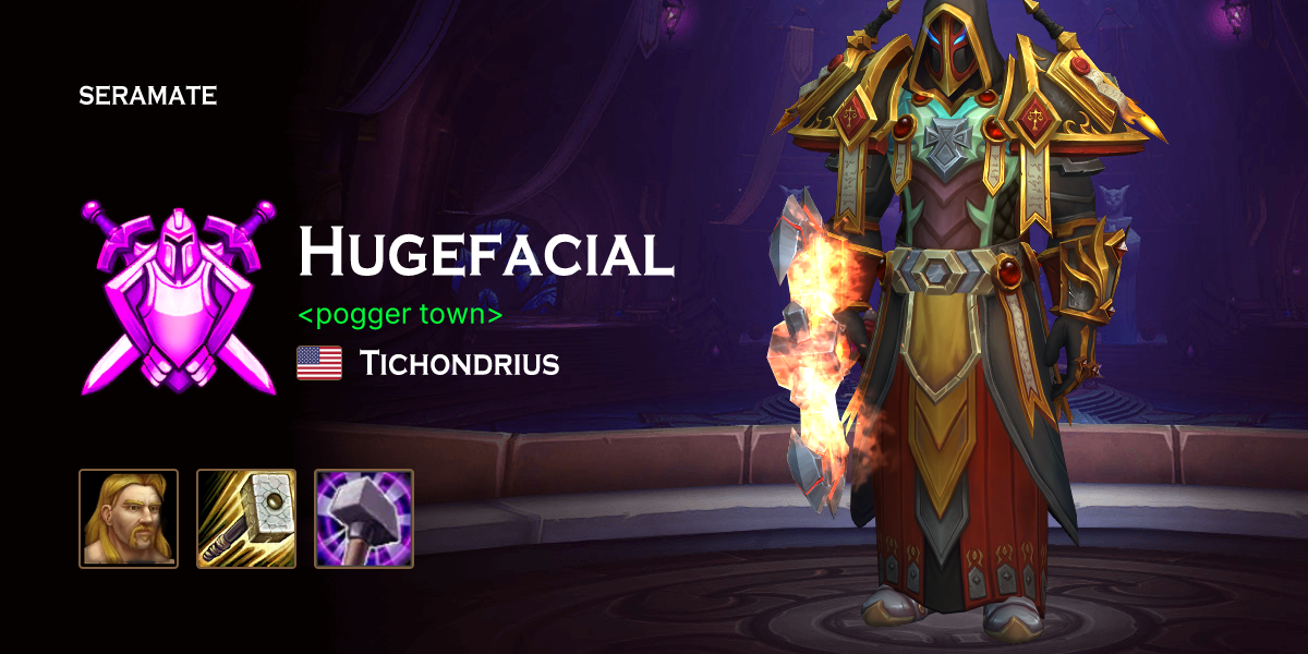 Hugefacial Tichondrius US Seramate WoW PvP Leaderboards Arena