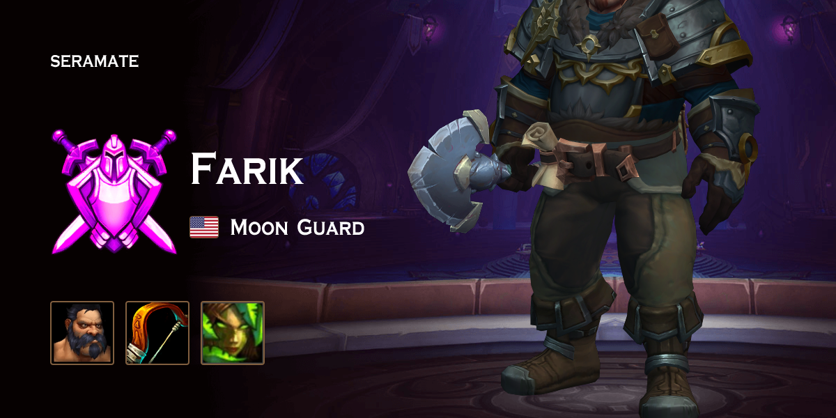 Farik - Moon Guard (US) WoW PvP Profile · Seramate