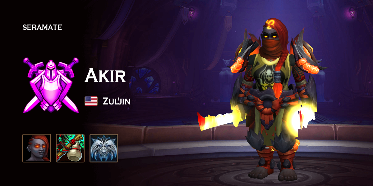 Akir @ Zul'jin (US) · Seramate · WoW PvP Leaderboards, Arena Activity ...