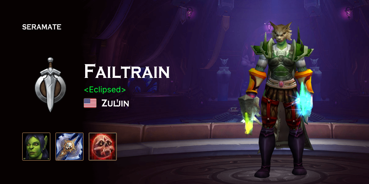 Failtrain @ Zul'jin (US) · Seramate · WoW PvP Leaderboards, Arena ...
