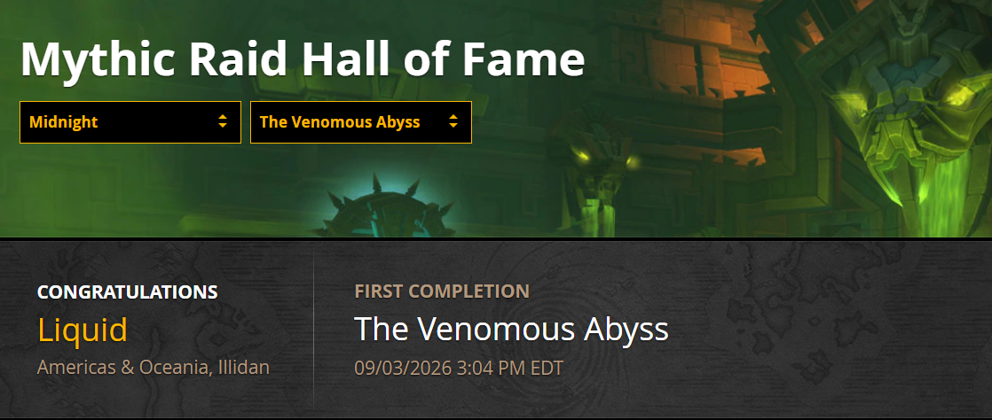 The Venomous Abyss Hall of Fame Now Full