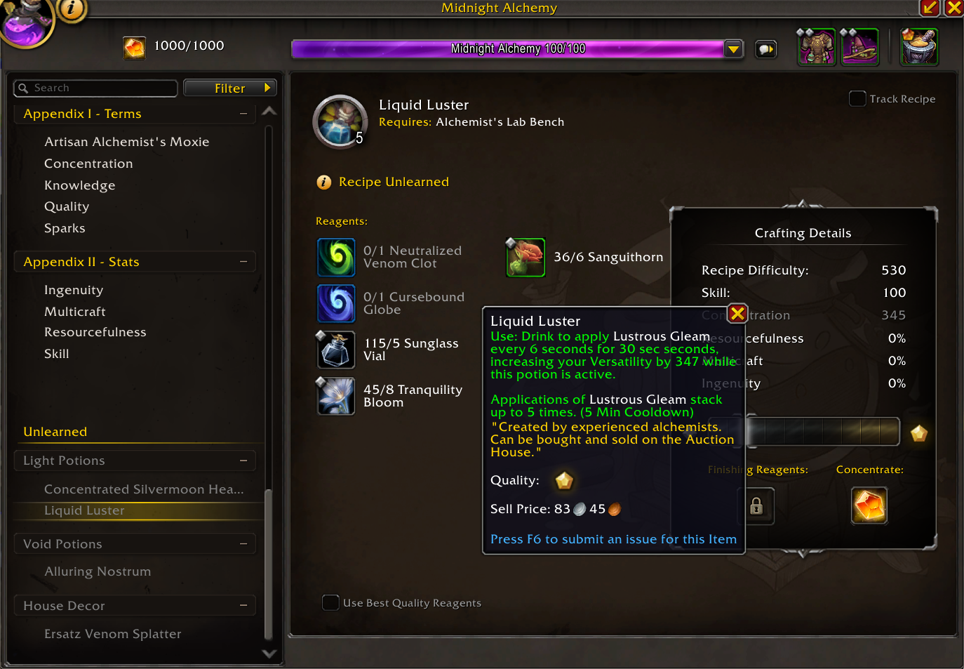 New Combat Potions and Consumables in Patch 12.1