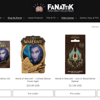 Fanattik Launches New Line of World of Warcraft Collectables