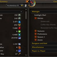 Midnight Expansion Currency Tab Streamlined and Sorted in Patch 12.1