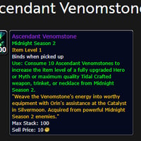 Ascendant Venomstones Bugged and Not Dropping from Blizzard Noted Sources