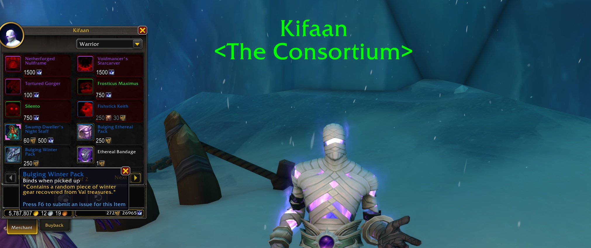 Spend Field Accolades on Ethereal Weapons and Winter Cosmetics in Patch 12.0.7