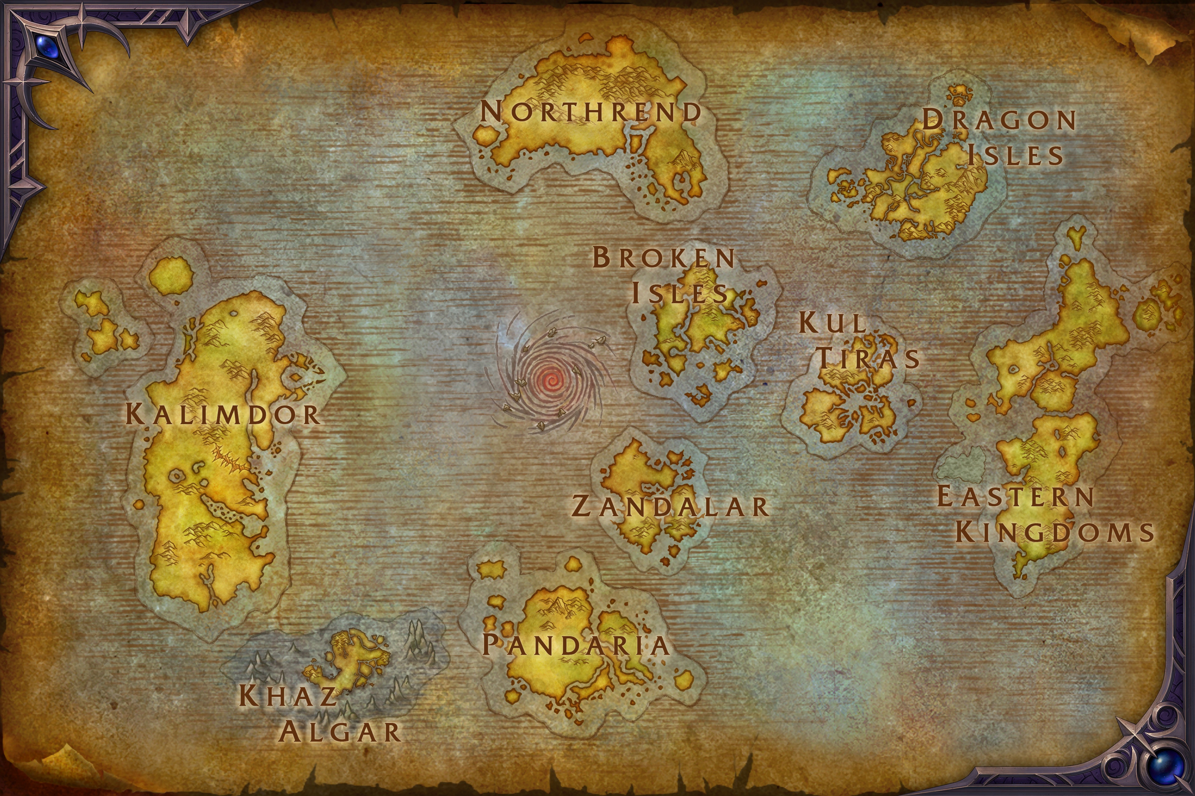World Map of Azeroth Updated to Include The Coiled Isle in Patch 12.1